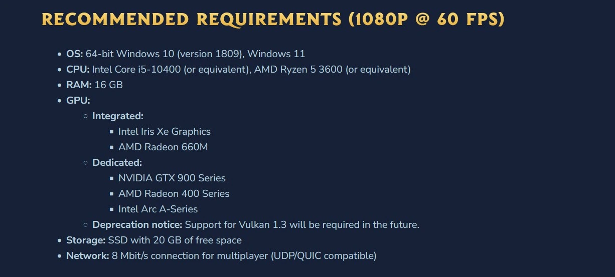 Hytale running at different view distances showcasing performance requirements