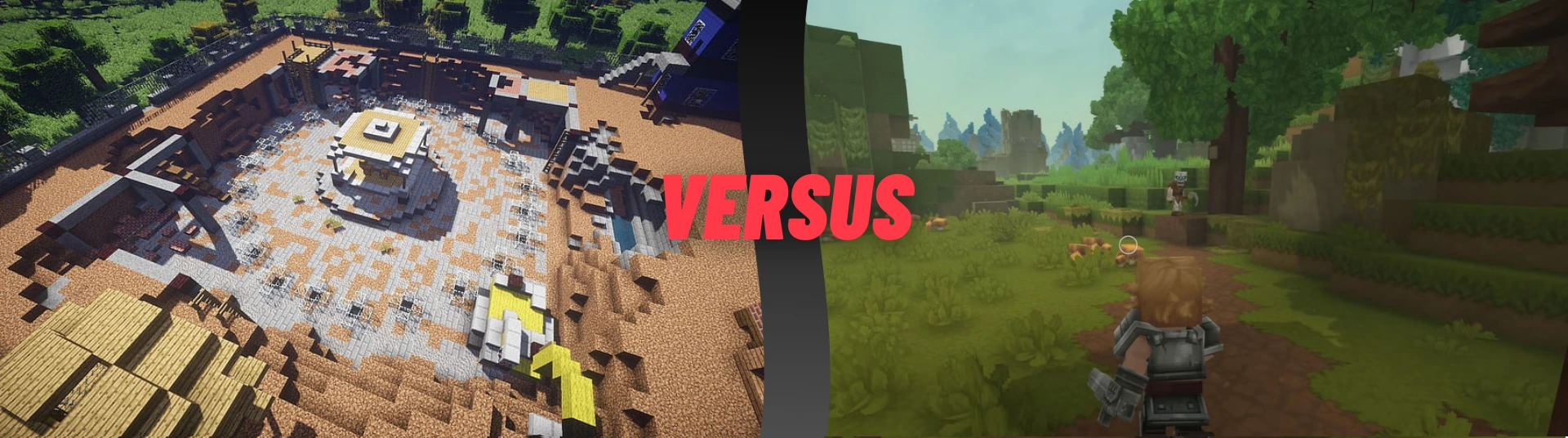 Minecraft vs Hytale comparison showing both games' unique strengths